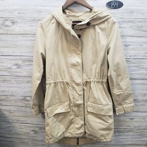 Love Tree Tan Cargo Hooded Drawstring Waist Jacket